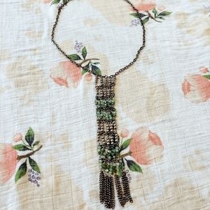 Long Beaded Collar Necklace